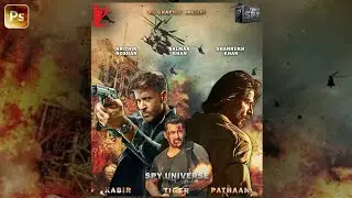 SPY Universe Movie Poster Design Photoshop Tutorial | #poster #yashrajfilms #ps #adobe #movieposter