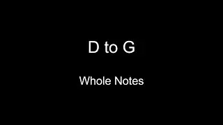 Key of D - D to G | Beginner Guitar Transition Practice (Whole Notes)