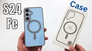 Титановый чехол для Samsung S24 Fe с беспроводной зарядкой | Чехол с магнитной защёлкой