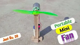 How to Make portable mini fan || How I Make mini Table fan at Home || Portable Table fan