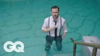 Ryan Gosling Goes Swimming in his Ralph Lauren Suit | GQ