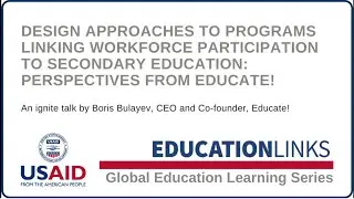 Design Approaches to Programs Linking Workforce Participation to Secondary Education: Educate!