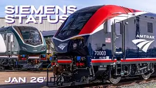 Siemens Florin Plant Status #10 - Amtrak Phase VII ALC-42E, Cascades Airo & More - 1/28/2026