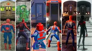 EVOLUTION of SPIDER MAN GETTING HIT by a TRAIN IN THE GAMES (2002-2020)