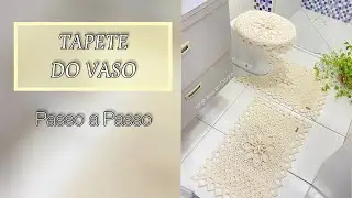 TAPETE DO VASO-Jogo de banheiro Relevo/Por Mirian Lima