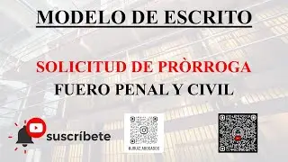 MODELO DE SOLICITUD DE PR&Ograve;RROGA