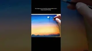 Easy Sunset Painting #shorts