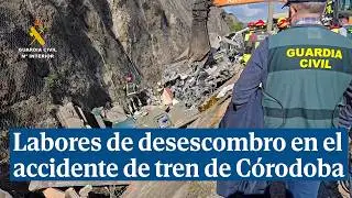 As&iacute; son las labores de desescombro en la zona cero del accidente del tren de C&oacute;rdoba