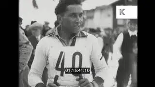 1930s Switzerland, Ski Race Down Mountain, Skiing, 35mm