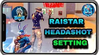 Raistar headashot🖥️ secret setting 📱 mobiel sensitivity new