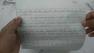 Multiple Linear Regression Model Introduction