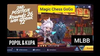 MLBB | Magic Chess Go Go – High-Cost Heroes From Round 1 | Popol & Kupa Power | 12 Win Streak #mllb 
