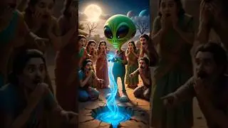smart alien🥺 save village 👽#alienchhotachampu#alienstory#shorts#ai#aivideo #save #water