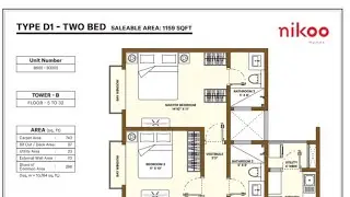 Nikoo Homes 4 | 2 bhk availability at Bhartiya City Nikoo 4 | Call for details 6360219373