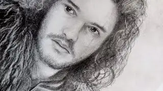 Kit Harington |  john snow | game of thrones| -pencil shading