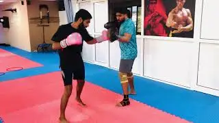 Kickboxing pad training at kickstart karate centre #kickboxing #boxingtraining