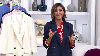 Studio Park x Amy Stran Ruched 3/4 Sleeve Blazer on QVC
