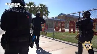 LVMPD, CCSD police partner up for active shooter joint training session