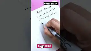Text divider ideas for Project  #shorts #divider #journaling