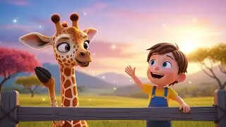 Baby Giraffe Peeked Over the Colorful Fence 🦒🌈 | Funny Toddler Song | Kids Rhymes