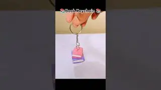 Aesthetic Book Keychain with Foam Clay 📚#youtube #youtubeshorts #easy #keychain #clayart #books