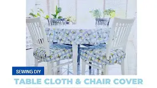Sewing DIY table cloth & Reversible chair covers (with pattern measurements)