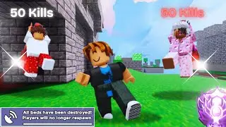 We Did An *INSANE* Kill Race In Ranked..(Roblox Bedwars)