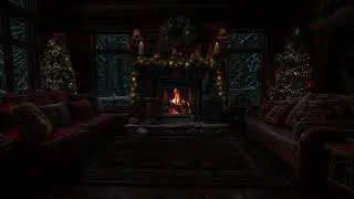 Cozy Snowy Escape | Drift through crackling fire and peaceful snow in a winter wonderland