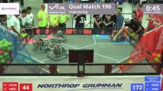 VEX Worlds 2016 - VRC High School - Engineering - Qual 190 (2131W 5482C) 164 vs 268 (7972D 973G)