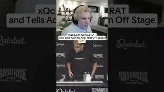 xQc Calls Neon a RAT and Tells Adin to Kick Him Off Stage 😳👀 #kick #clips #xqc #neon #adinross