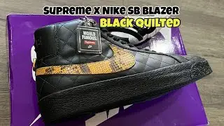 Supreme x Nike SB Blazer Black Quilted