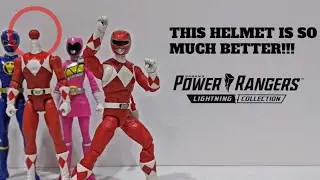 CUSTOM MMPR Red Ranger Helmet & Power Rangers Dino Team 3 Pack Review.