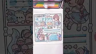 🌷ASMR Journal With Me🥰 #asmr #aesthetic #journal #journaling #sticker #stickers #relaxing #shorts