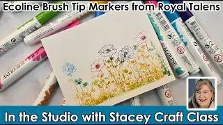 Ecoline Brush Tip Markers by Royal Talens.  Stamping is so easy with them Class 2 of 4