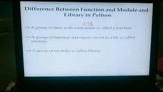 difference  between function and module and library in python
