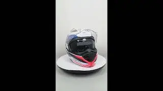 Capacete Articulado Texx Kratos Nomade Branco Azul Vermelho
