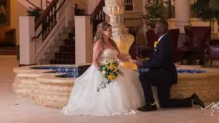 Wedding at The Signature Grand / Hydrangeas, Yellow Roses & Blue Dendrobium Orchids. Fort Lauderdale