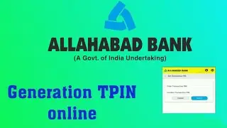 Allhabad Bank|How to Generate transaction PIN online in Allhabad Bank|