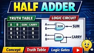 Half Adder Explained | Digital Electronics | Truth Table & Logic Circuit