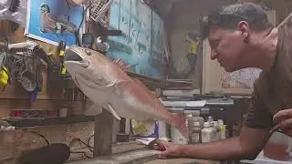 Louisiana Taxidermy: Airbrushing a Redfish Replica
