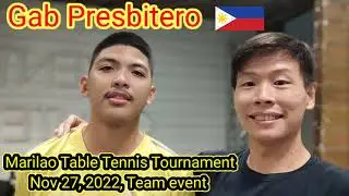 #420 Gab Presbitero VS DocPingPong | Marilao Table Tennis Tournament, Nov 27, 2022, Team event