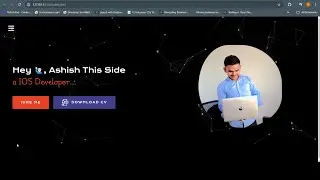 portfolio website using HTML, CSS | particles.js