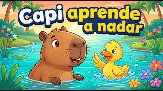 La capibara Capi aprende a nadar 🐹🌊 | Cuento infantil sobre valentía, amistad y superar miedos