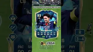 93 TOTS Marquinhos Review 🇧🇷💎 Is He the Ultimate Defender in FC25? #fc25 #tots #marquinhos #fyp