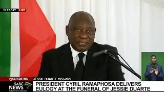 President Cyril Ramaphosa delivers eulogy at the funeral of Jessie Duarte