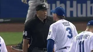 HOU@KC: Yost get tossed by the home-plate umpire