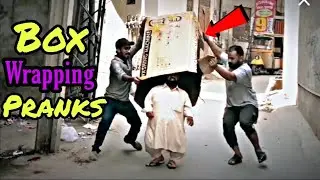 Box wrapping peoples pranks in lahore / Epic box wrapping prank crazy Lahore 😜