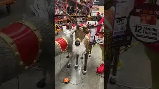 Animated Reindeer Animatronic Demo @ Home Depot #animatronics #christmas
