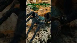 Спорим, вы этого не знали о пауке Chromatopelma cyaneopubescens (зелено-бутылочный синий) #тарант...