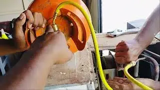 How to window AC flashing with 141B with compressor #window AC ka capillary condenser evaporator fu